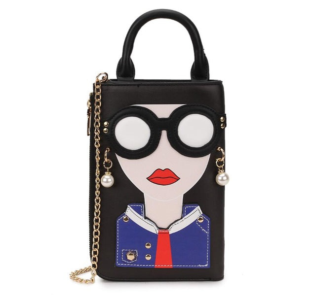 Woman Fashion Pattern Earrings Decorated Female Totes Ladies Shoulder Bag
