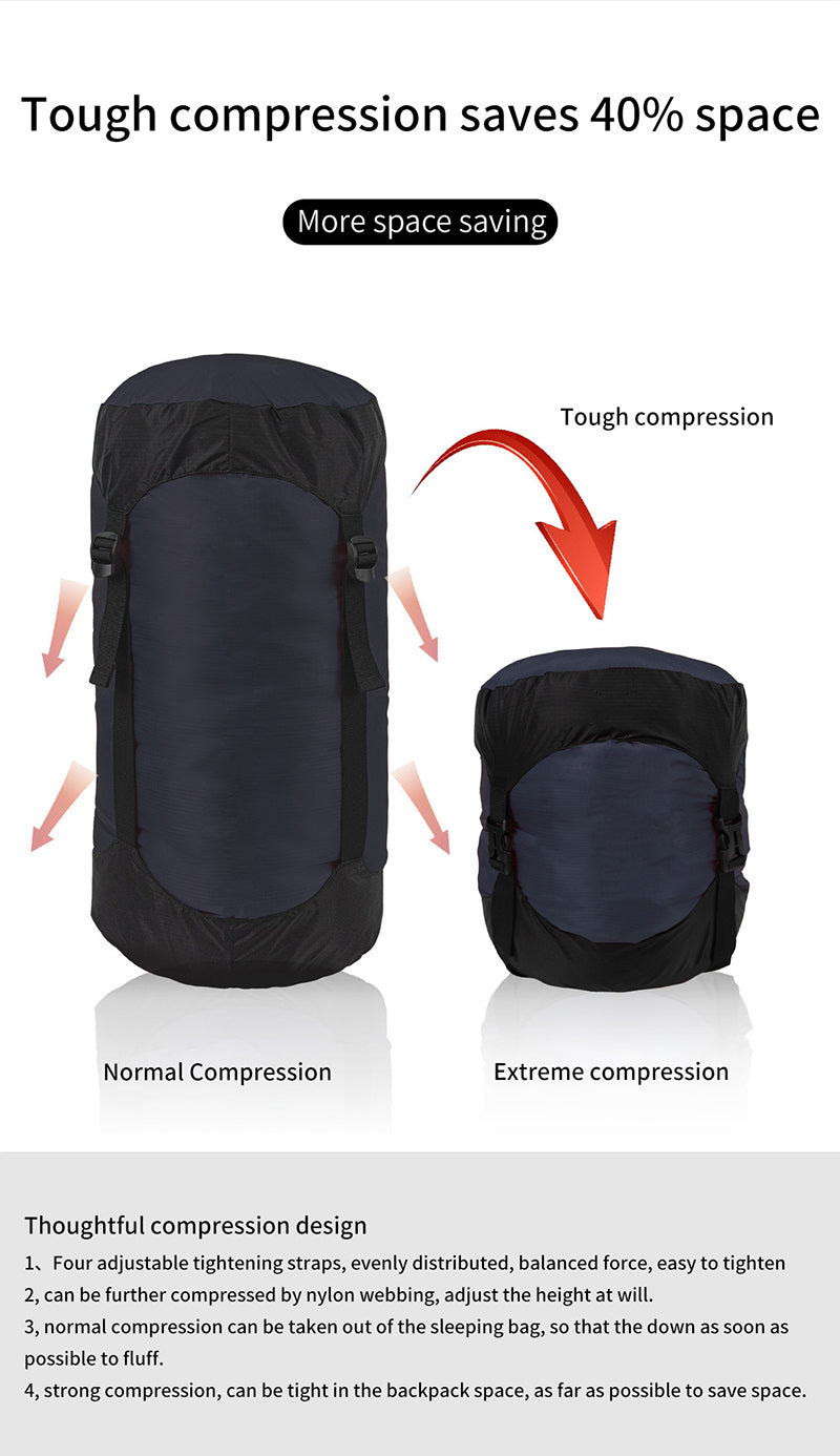 Camping and camping sleeping bag storage bag Lightweight capsule compression bag Travel clothing and miscellaneous storage bag 40D