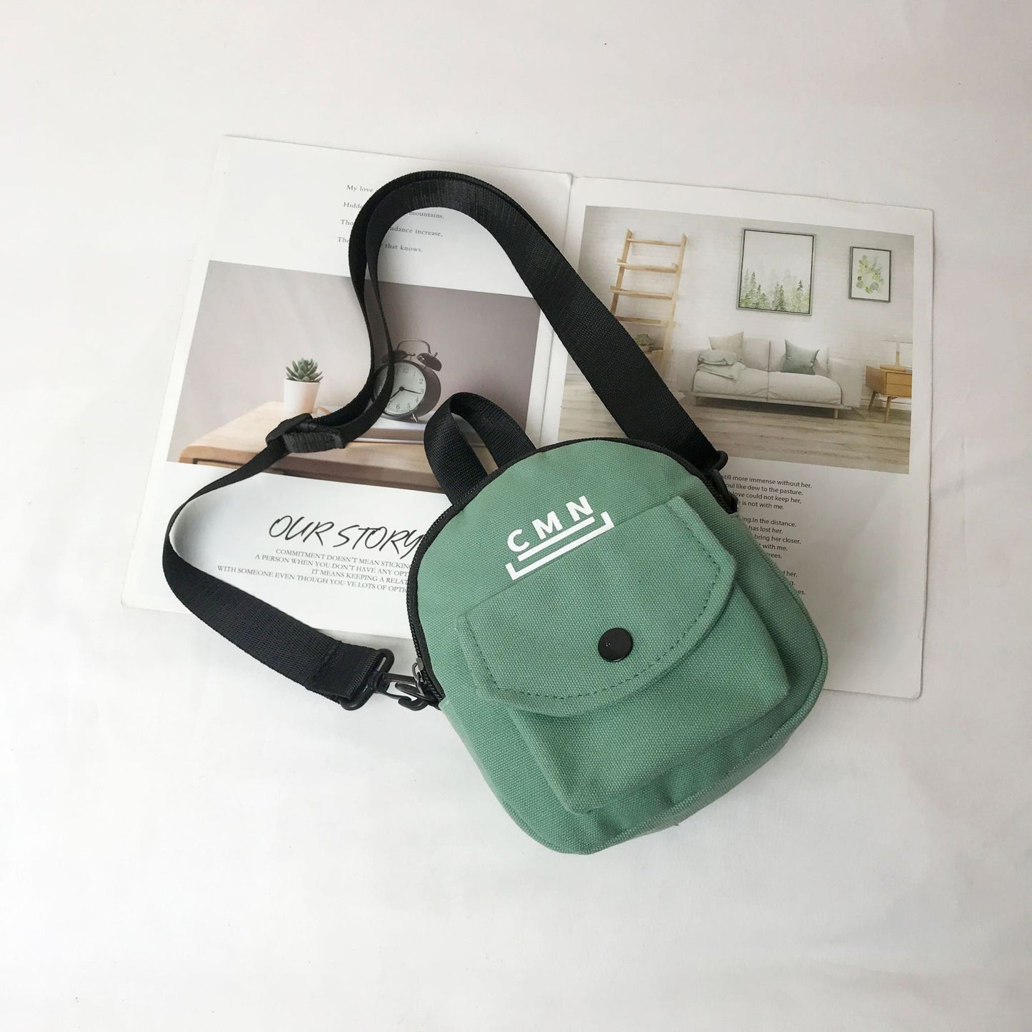 Canvas Bag Women's Autumn And Winter New Trendy Student Net Red With The Same Shoulder Bag Korean Version Student Messenger Bag