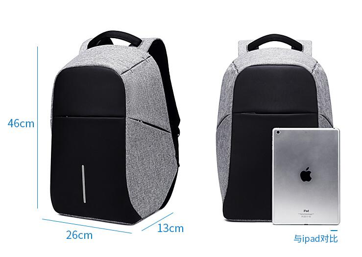 Men Anti theft Backpack USB Charging 15.6 Laptop Backpack Multifunction Waterproof Travel Bagpack School bag