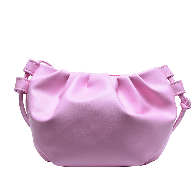 Ins Small Bag Women's Bag New Pleated Net Red With The Same Shoulder Bag Korean Version Of The Cloud Messenger Bag