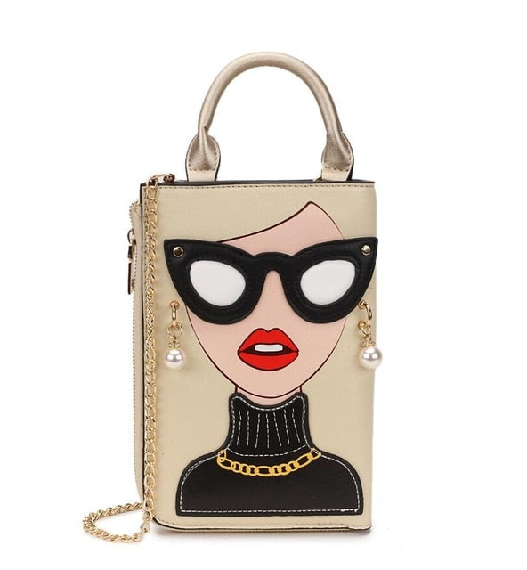 Woman Fashion Pattern Earrings Decorated Female Totes Ladies Shoulder Bag