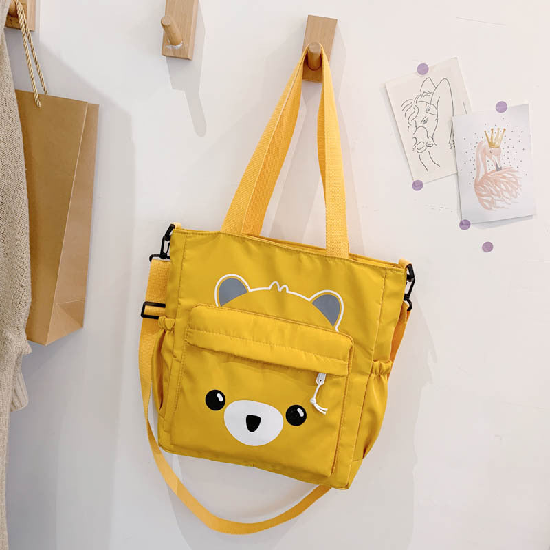 College Students Class Bag Female New Trendy Shoulder Bag Canvas Cute Large Capacity Messenger Shoulder Bag