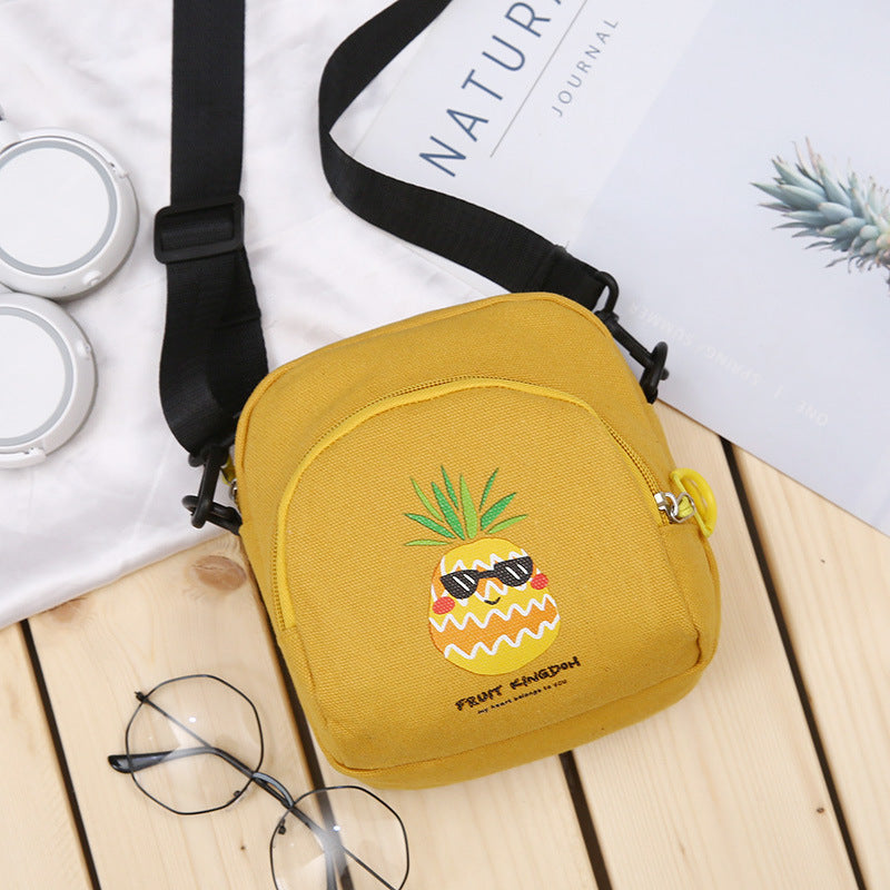Ins Korean Version Of The Small Fresh Canvas Bag Men And Women Fashion Casual Shoulder Bag Student Simple Casual Small Messenger Bag