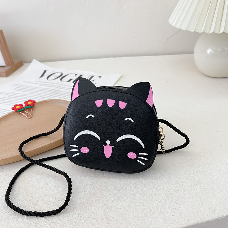 New Cartoon Cute Children's Bag PU Shoulder Bag Girl Korean Version Casual Messenger Bag Kindergarten Baby Coin Purse
