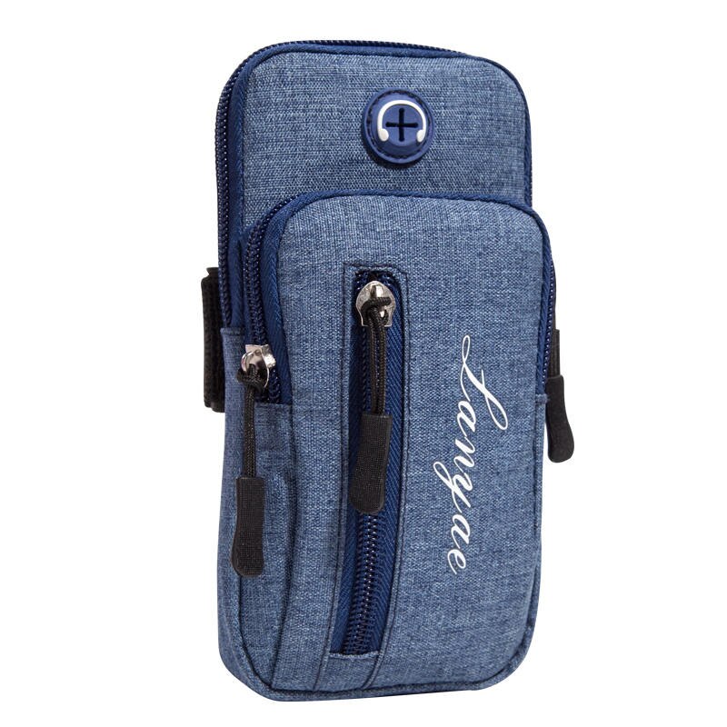 Simple Style Running Men Women Arm Bags for Phone Money Keys Outdoor Sports Arm Package Bag with Headset Hole