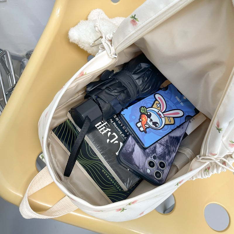 Students Junior High School Simple Backpack High Value Schoolbag Fashion Wild Large Capacity Small Student Bag
