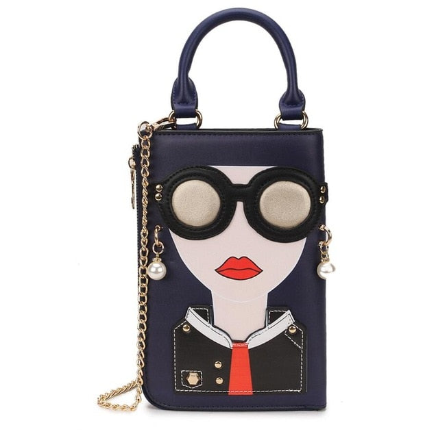 Woman Fashion Pattern Earrings Decorated Female Totes Ladies Shoulder Bag