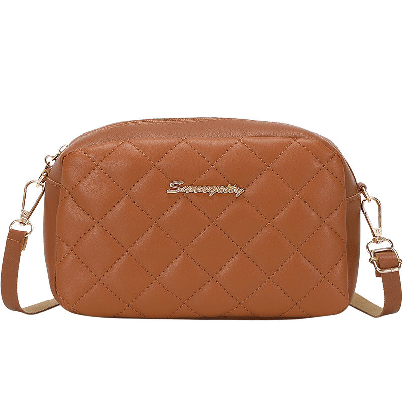 New Fashion Rhombus Women's Bag Simple Small Square Bag Shoulder Messenger Bag Mobile Phone Bag