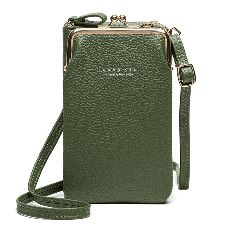High Quality Phone Bag PU Leather Large Capacity Travel Portable Shoulder Bag Brand Ladies Crossbody Bag Fashion Messenger Bag