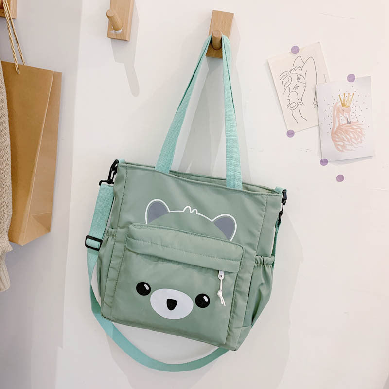 College Students Class Bag Female New Trendy Shoulder Bag Canvas Cute Large Capacity Messenger Shoulder Bag