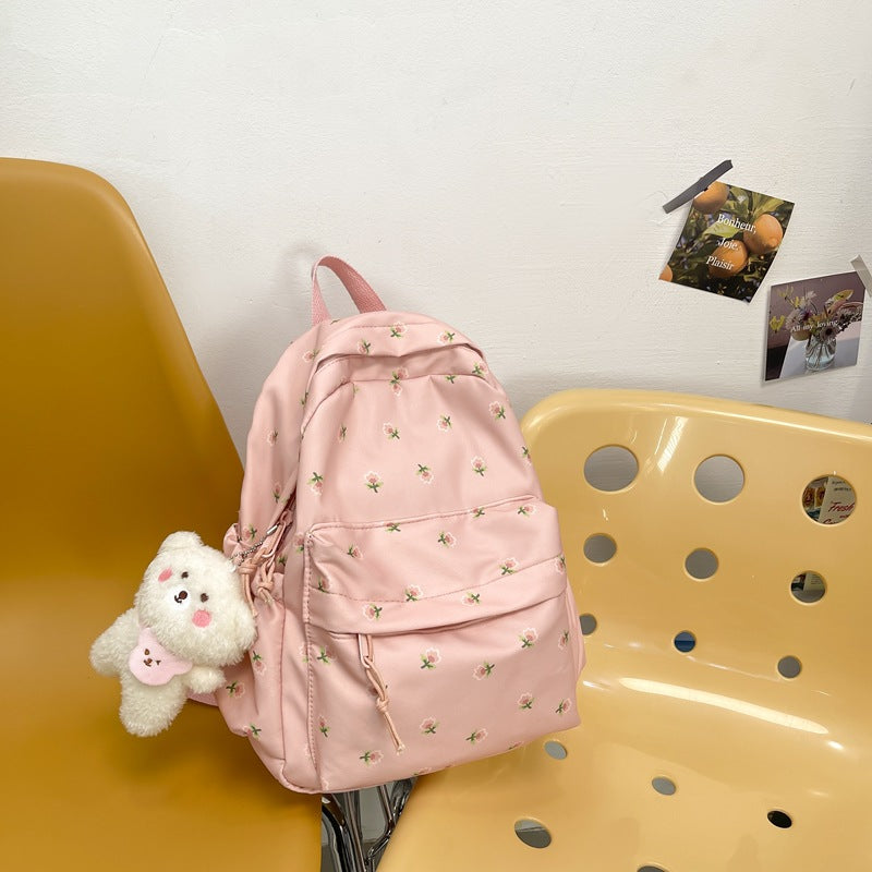 Students Junior High School Simple Backpack High Value Schoolbag Fashion Wild Large Capacity Small Student Bag