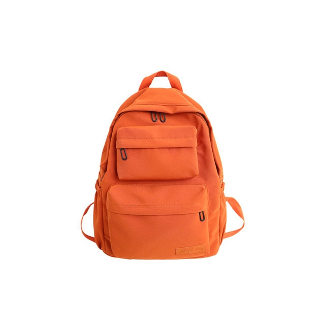 HOCODO Solid Color Backpack For Women 2019 Waterproof Nylon Multi Pocket Travel Backpacks Large Capacity School Bag For Teenage