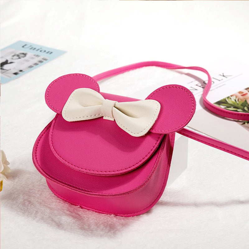 Trendy children messenger bag cute cartoon bow foreign style baby coin purse mini girl princess bag