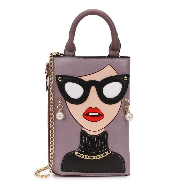 Woman Fashion Pattern Earrings Decorated Female Totes Ladies Shoulder Bag
