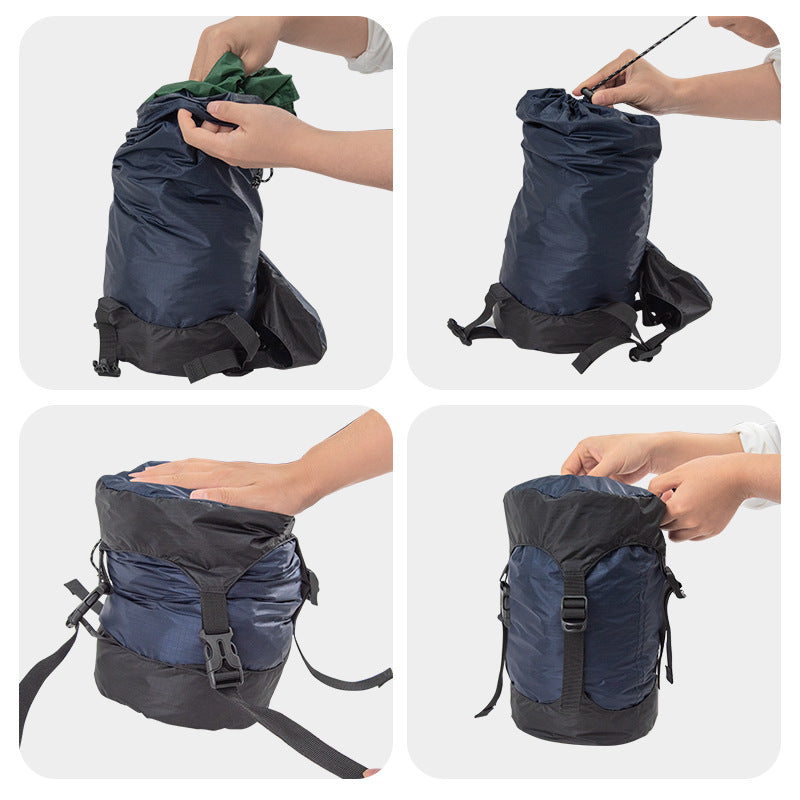 Camping and camping sleeping bag storage bag Lightweight capsule compression bag Travel clothing and miscellaneous storage bag 40D