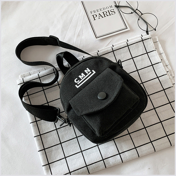 Canvas Bag Women's Autumn And Winter New Trendy Student Net Red With The Same Shoulder Bag Korean Version Student Messenger Bag