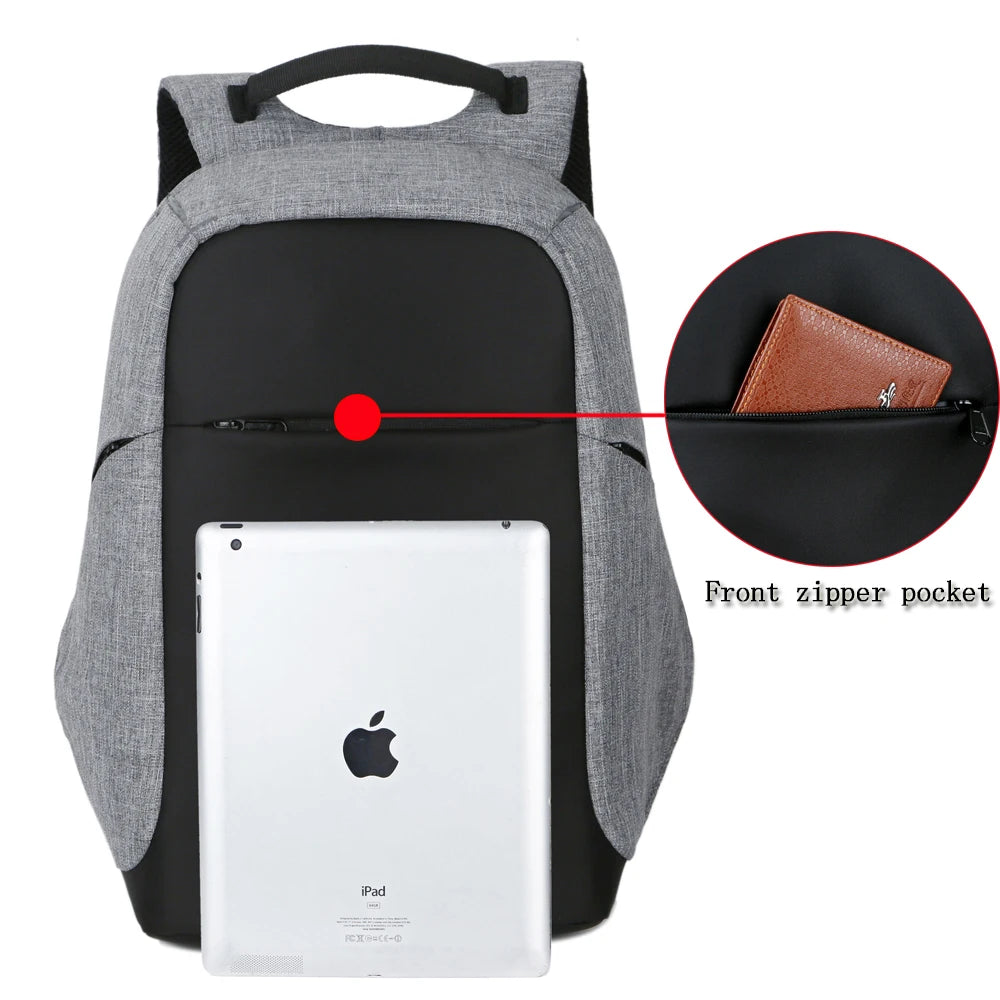 Men Anti theft Backpack USB Charging 15.6 Laptop Backpack Multifunction Waterproof Travel Bagpack School bag