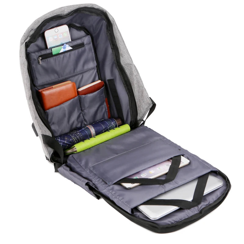 Men Anti theft Backpack USB Charging 15.6 Laptop Backpack Multifunction Waterproof Travel Bagpack School bag
