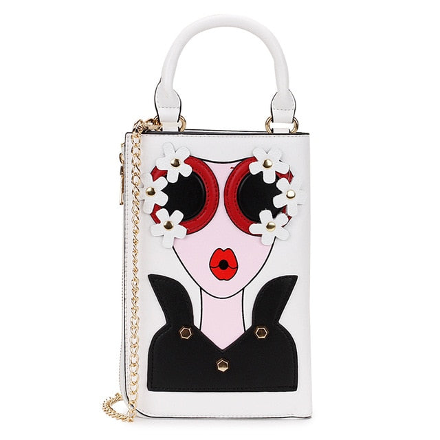 Woman Fashion Pattern Earrings Decorated Female Totes Ladies Shoulder Bag