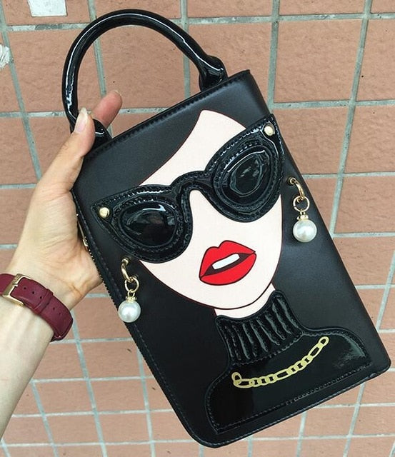 Woman Fashion Pattern Earrings Decorated Female Totes Ladies Shoulder Bag