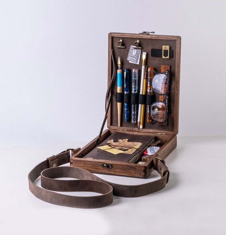 Writers Messenger Wood Box Writers Messenger Wooden Box Creative Wooden Box Satchel