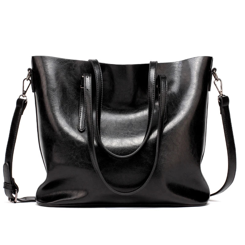 Women Leather Handbags Lady Large Tote Bag Female Pu Shoulder Bags Bolsas Femininas Sac A Main Brown Black Red