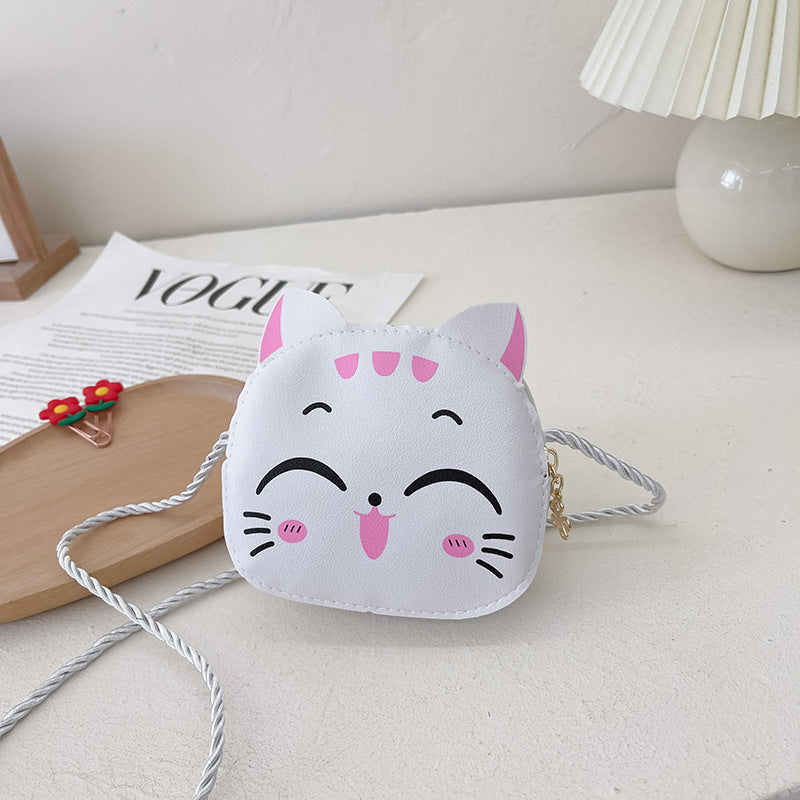 New Cartoon Cute Children's Bag PU Shoulder Bag Girl Korean Version Casual Messenger Bag Kindergarten Baby Coin Purse