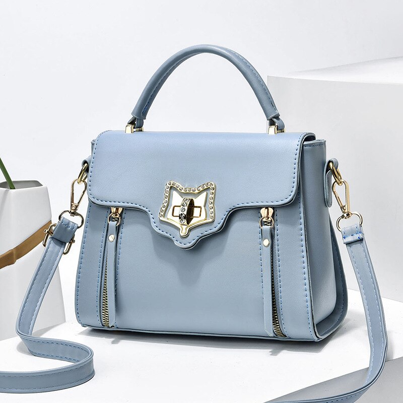Luxury Leather Ladies Bags Fashion Rhinestones Commuter Handbag Ladies One-shoulder Bag Tote Bag