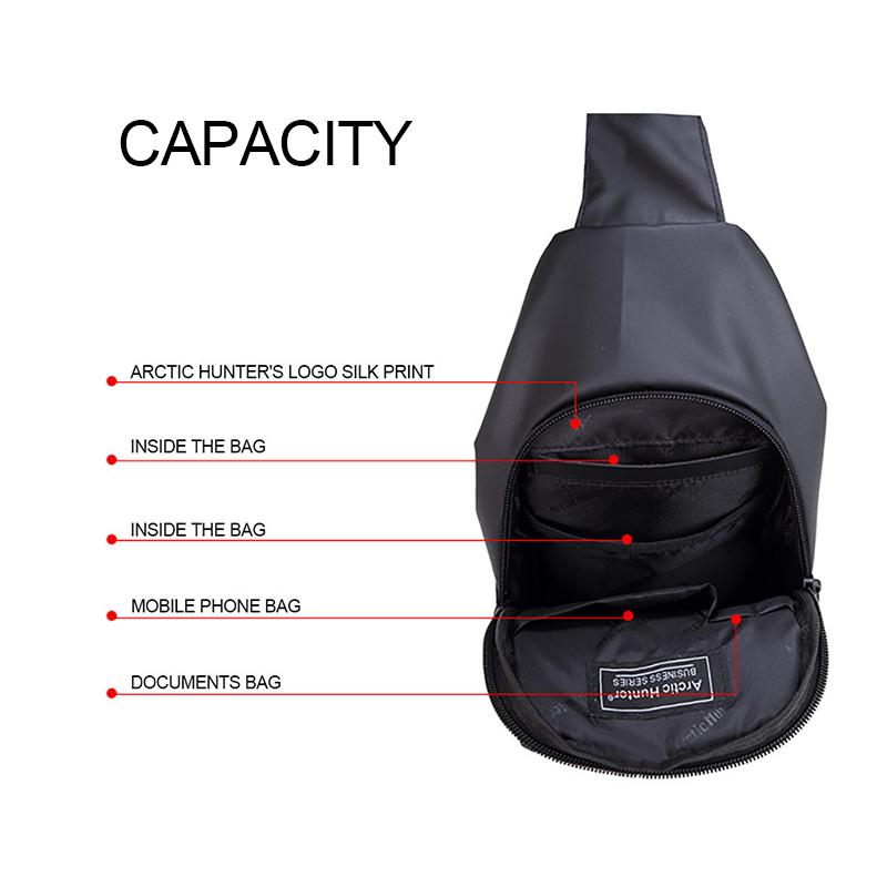 ARCTIC HUNTERhandbags Crossbody Bags for Men Messenger Chest Pack Casual Waterproof Single Shoulder Strap