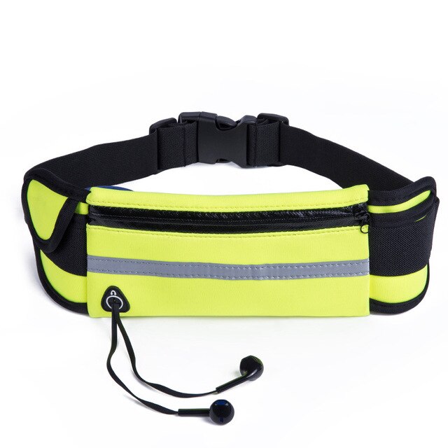 Woman Waterproof Waist Belt Man Running Bag with Bottle Holder for Marathon Jogging Phone Keys Pouch for Running
