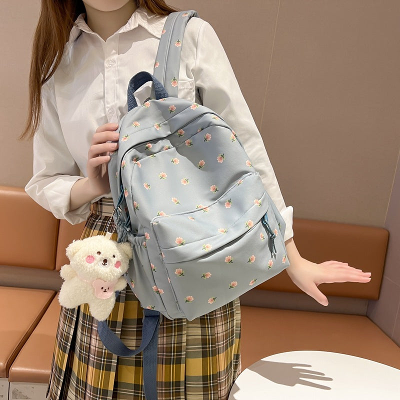 Students Junior High School Simple Backpack High Value Schoolbag Fashion Wild Large Capacity Small Student Bag
