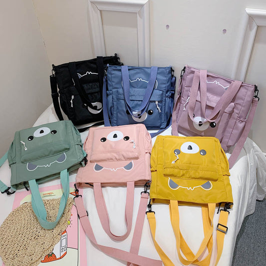 Nylon Cloth Large Capacity Bag Female Casual Temperament Girl Heart Wild One-Shoulder Messenger Bag Student Class Bag