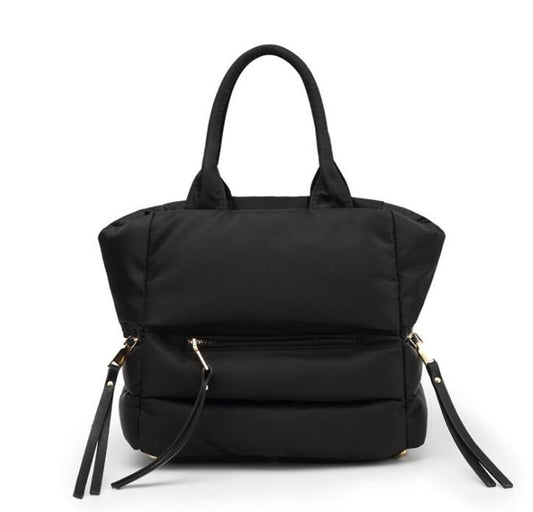 New Winter Space Cotton Handbag Women Casual Totes Bag Down Feather Padded Lady Shoulder Bag Sac A Mian Crossbody Bag