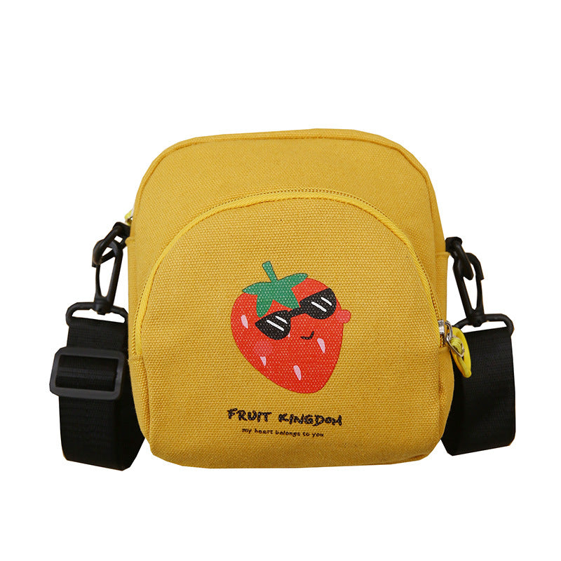Ins Korean Version Of The Small Fresh Canvas Bag Men And Women Fashion Casual Shoulder Bag Student Simple Casual Small Messenger Bag