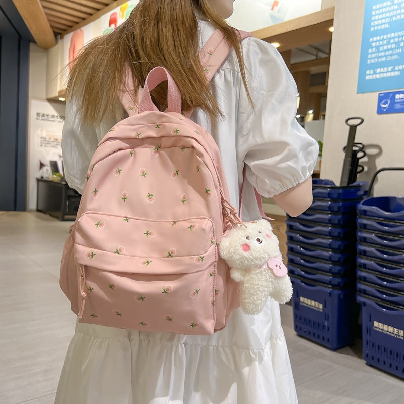 Students Junior High School Simple Backpack High Value Schoolbag Fashion Wild Large Capacity Small Student Bag