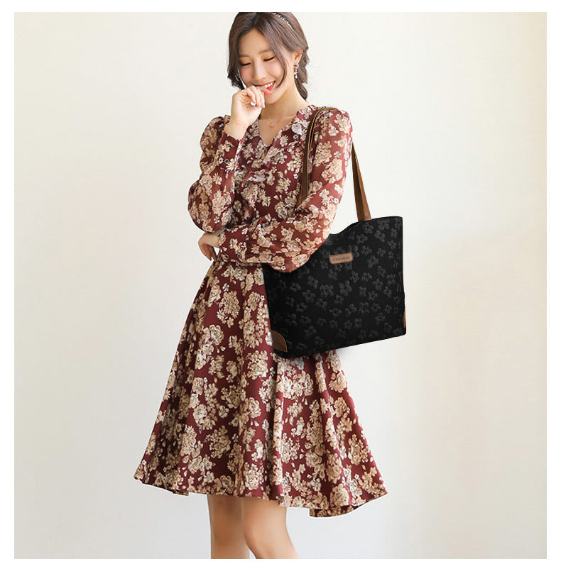 Simple And Large-Capacity Ladies Bag New Spring And Summer Casual Fashion Western Style Fashion Single Shoulder Tote Large Bag