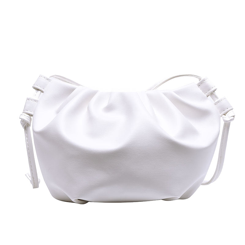 Ins Small Bag Women's Bag New Pleated Net Red With The Same Shoulder Bag Korean Version Of The Cloud Messenger Bag