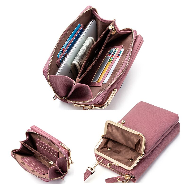 High Quality Phone Bag PU Leather Large Capacity Travel Portable Shoulder Bag Brand Ladies Crossbody Bag Fashion Messenger Bag