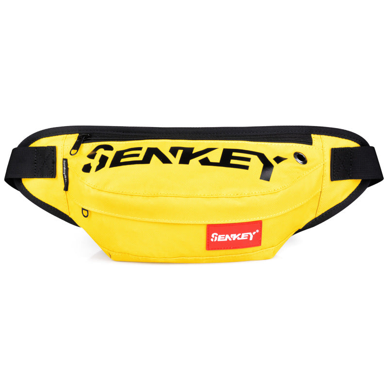 Trend personality cashier pockets Men's sports outdoor chest bag riding bag One shoulder diagonal bag