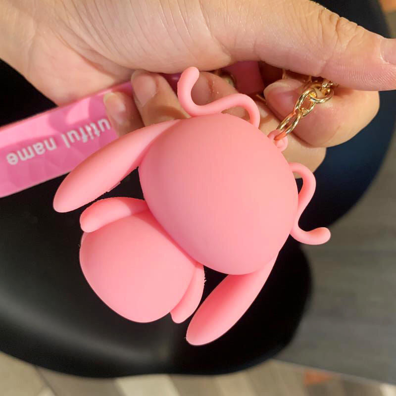 Cartoon Stitch Creative Key Chain Cute Couple Gift School Bag Car Pendant Bag Silicone Doll Pendant