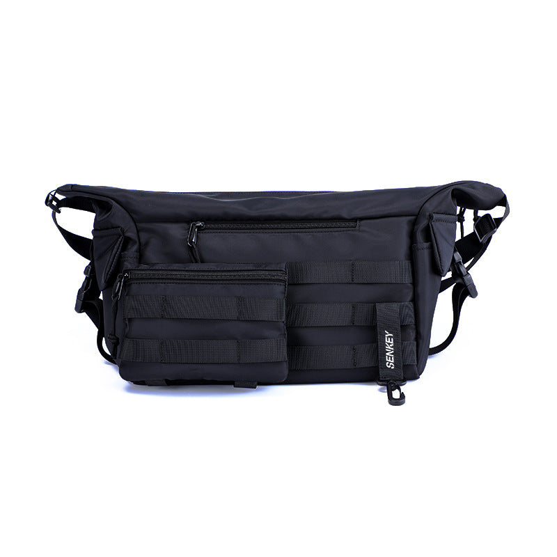 Tide brand ins one shoulder messenger bag street trend oblique shoulder functional bag student messenger bag suitable for boys