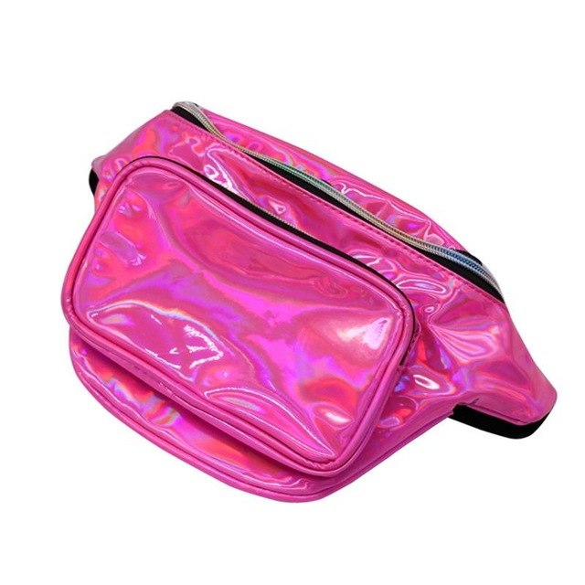 Waist Packs Laser Leather Pockets Mobile Phone Storage Fashion Messenger Chest Bag For Running Leisure Outdoor Sports Pack Bags