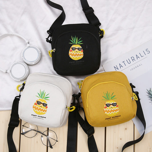 Ins Korean Version Of The Small Fresh Canvas Bag Men And Women Fashion Casual Shoulder Bag Student Simple Casual Small Messenger Bag