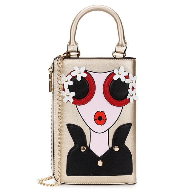 Woman Fashion Pattern Earrings Decorated Female Totes Ladies Shoulder Bag