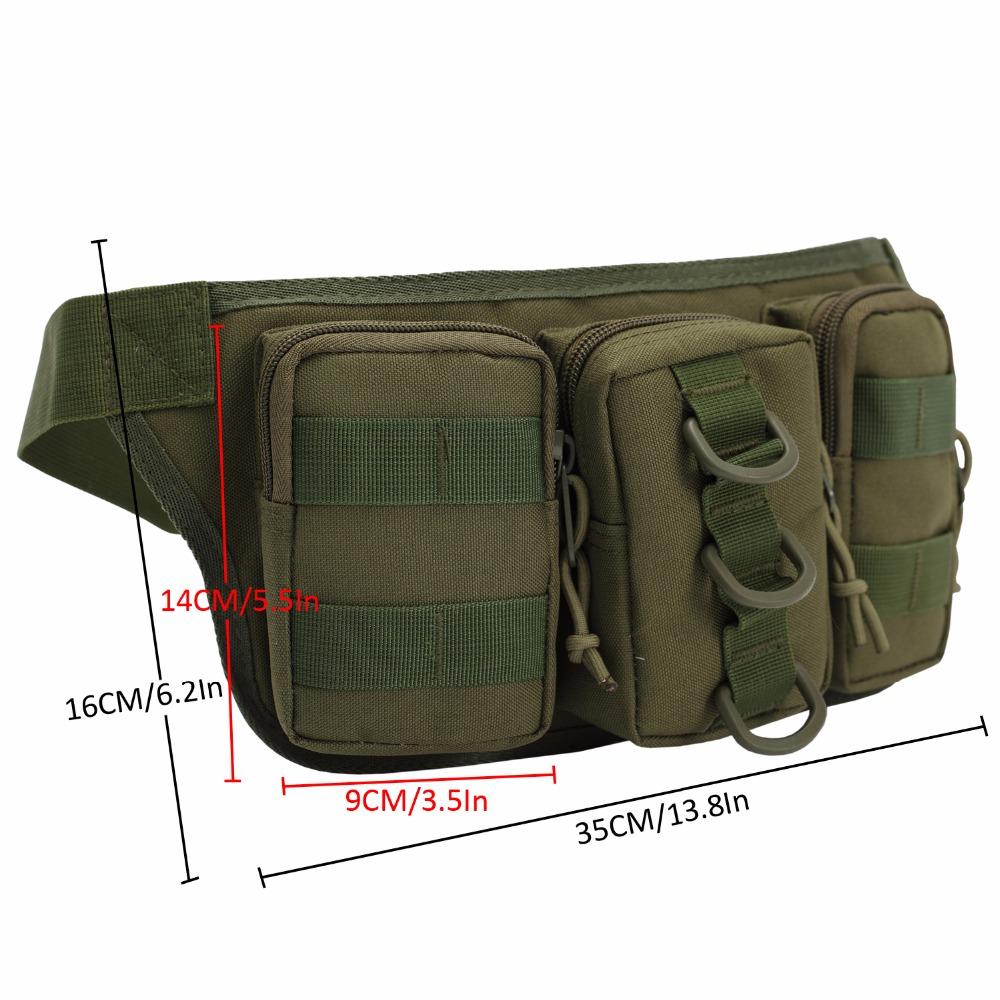 Black Hawk Commandos Waist Bag 3-Sack Portable Waterproof camouflage pack for Travel workout sports outdoor