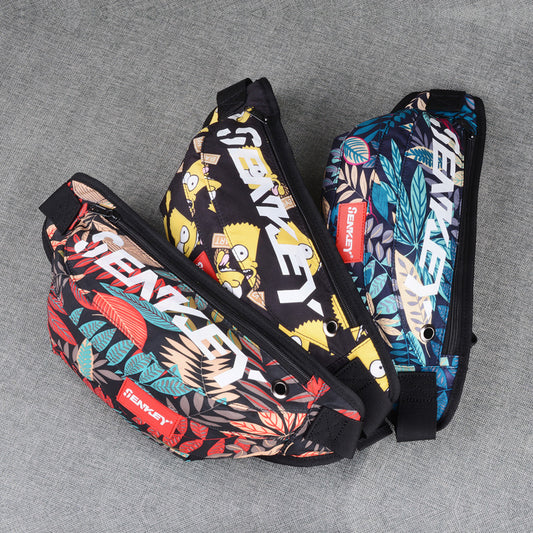 Trend personality cashier pockets Men's sports outdoor chest bag riding bag One shoulder diagonal bag