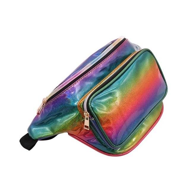Waist Packs Laser Leather Pockets Mobile Phone Storage Fashion Messenger Chest Bag For Running Leisure Outdoor Sports Pack Bags