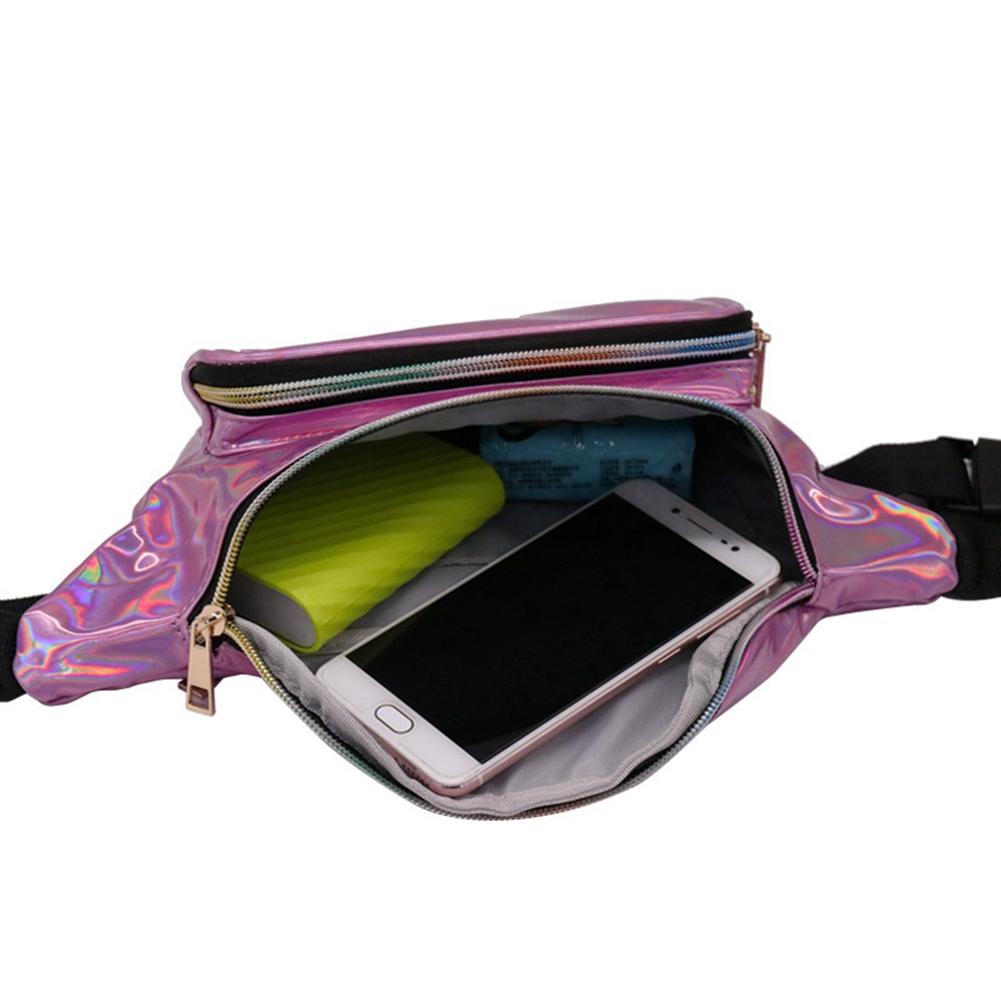Waist Packs Laser Leather Pockets Mobile Phone Storage Fashion Messenger Chest Bag For Running Leisure Outdoor Sports Pack Bags
