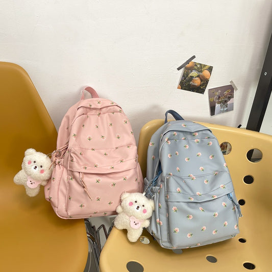 Students Junior High School Simple Backpack High Value Schoolbag Fashion Wild Large Capacity Small Student Bag